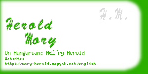 herold mory business card